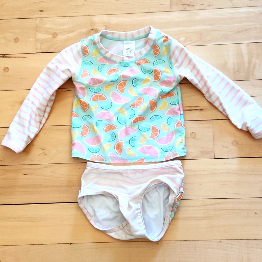 Ruffle Butts 2T swim set girls